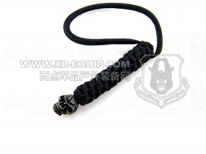 schmuckatellico Emerson Lanyard - Black Oxidized Skull on Black 骷髅刀坠