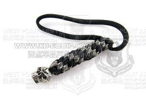 schmuckatellico Emerson Lanyard - Pewter Skull on Black and Digi Camo 爱默生骷髅刀坠