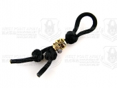 schmuckatellico Rose Gold/Rhodium Plated Skull Zipper Pull w/Black Paracord 金双色骷髅刀坠