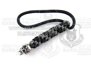 schmuckatellico Fang Lanyard - Pewter Skull on Black and Digi Camo 骷髅刀坠