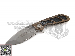 MICROTECH 微技术 153-8TA N690钢 金色阳极铝柄“Death on Contact死亡接触”  2013年度最佳协作工具作品“折”