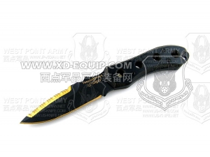 FOX Knives 意大利狐狸 468  440B钢 黑色米卡塔柄 潜水救援“直”