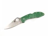 Spyderco 蜘蛛 C11FPGR Delica4 Flat Ground爱默生开拓者“折”