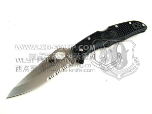 Spyderco 蜘蛛 C10PSBK Endura 4 FRN 半锯齿黑柄“折”