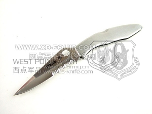 Spyderco 蜘蛛 C07PS Police Stainless Steel 美国“景”用半锯齿“折”