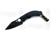 Spyderco 蜘蛛 C135GBBKP PERRIN PPT BLACK Corrugated G-10柄“折”