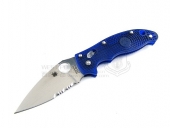 Spyderco 蜘蛛 C101PSBL2 Manix2 Blue Lightweight 马尼克斯2代 半齿蓝色轻型“折”