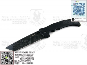 ColdSteel 冷钢 27TXLCTS XL RECON 1 新版CTS® XHP Alloy 钢材 Tanto 全齿 超大号侦查系列“折”