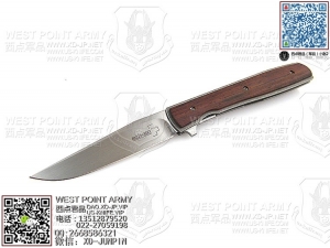 Boker 德国 博客 01bo734 “Urban Trapper” 钛金属+木柄 VG-10钢“折”