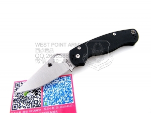 spyderco 蜘蛛 PARA MILITARY® 2 G-10 BLACK PLAINEDGE™ CPM S45VN “折”